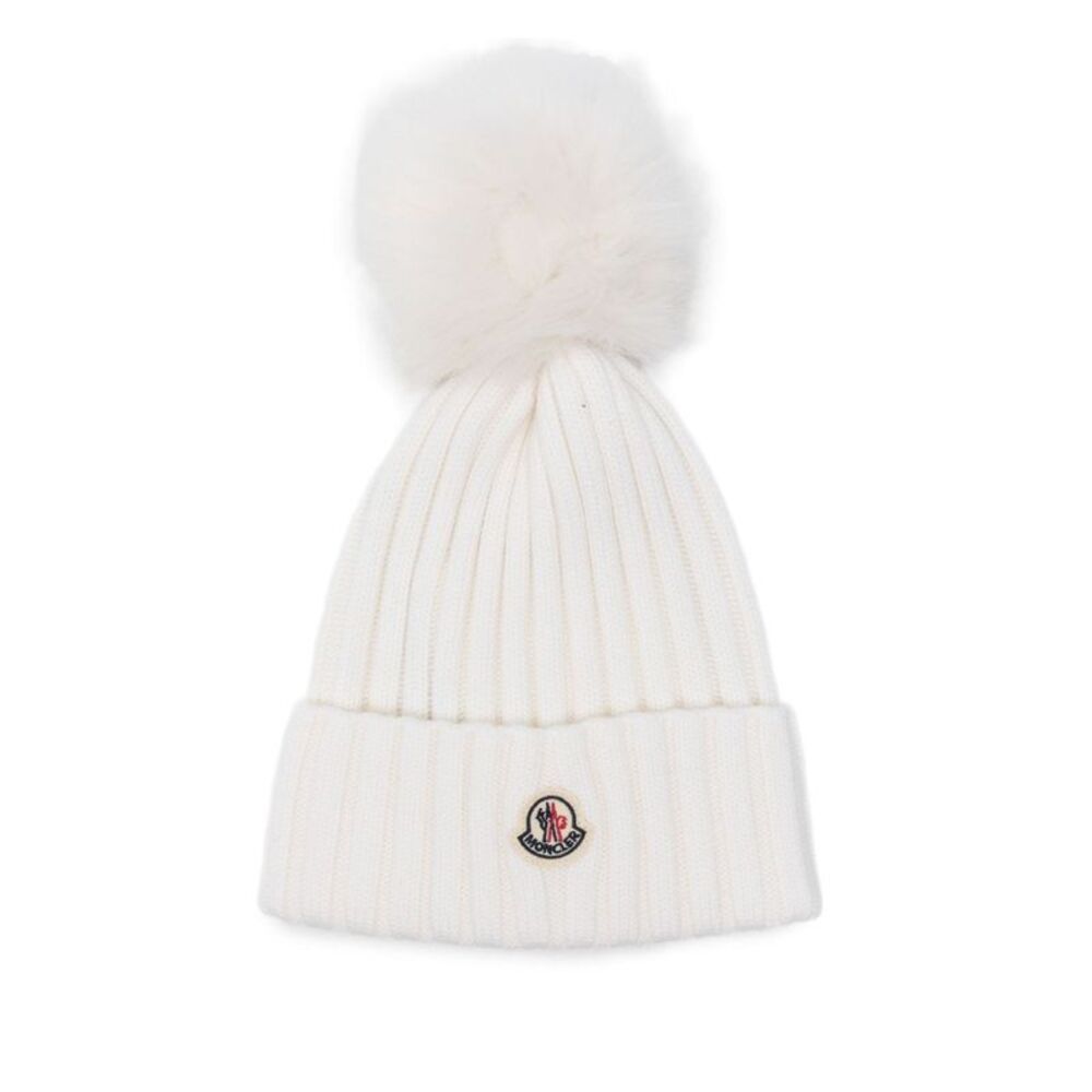 Moncler Women Logo Wool Beanie